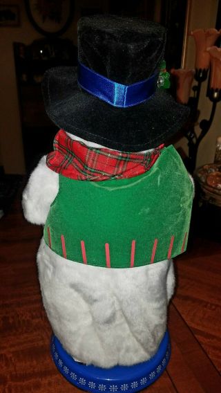 Rare Gemmy Animated Snowman Cowboy Sings Gonna Lasso Santa Claus Lights Up 2