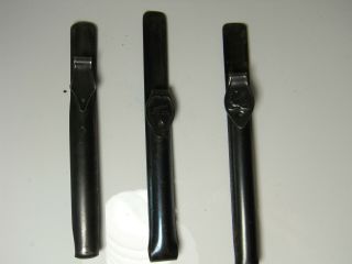 3 Antique Pen Holders (metal) For Fountain Pens Such As Swan Mabie Todd