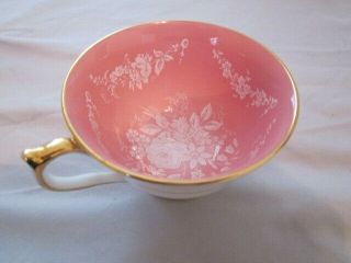 Aynsley Pink/mauve & White Flowers And Gold Trim Cup Only