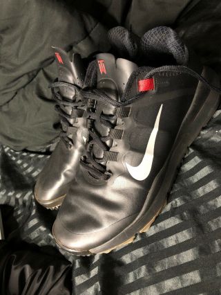 Rare Nike Tiger Woods Tw 13 Sz 9 Leather Golf Shoes 536355 - 100 14 15 Ltd Black