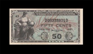 1951 Mpc United States 50 Cents Series 481 " Rare " ( (gem Unc))