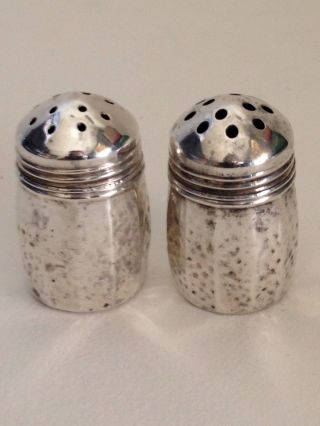 Solid Sterling Silver American Salt And Pepper Shakers