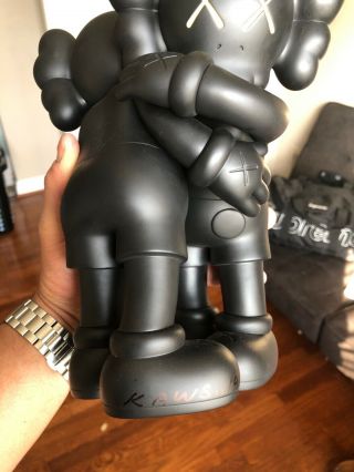 Signed Kaws Together Vinyl Figure Black Signed By Artist (authentic)