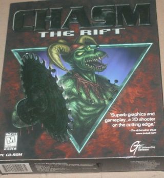 Chasm The Rift Pc Cd - Rom Big Box Game 3 - D Shooter Great Graphics Rare