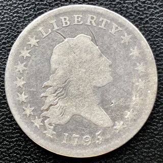 1795 Flowing Hair Half Dollar 50c Very Rare Early Date Better Grade 19563