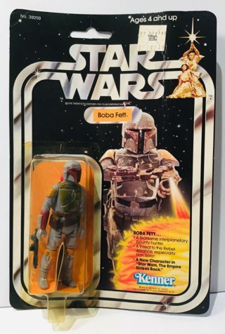 1979 Star Wars Boba Fett Figure 21 - Back In Package 1st Issue