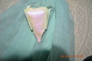 Vintage Green Barbie Chiffon Skirt with Top and shawl 3