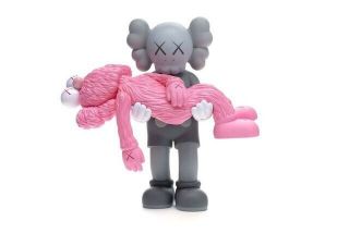Kaws Gone Companion Bff Vinyl Figure Pink Grey Limited In Hand Ready To Ship