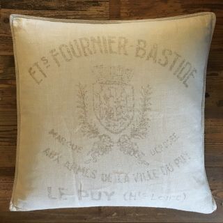 Restoration Hardware French Fournier Bastide Pillow Cover 22 " Sq Rare Euc