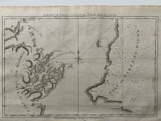 1784 Chart Of Cook Strait Zealand Antique Map From Captain Cook’s Voyages