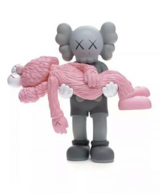 Kaws Gone Companion Bff Vinyl Figure Ngv Pink Grey Limited In Hand/ready To Ship