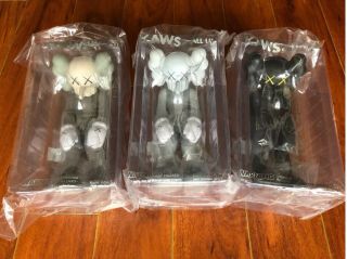Medicom Toy Kaws Small Lie Set Of 3 Vinyl Figure Limited Edition - In Hand
