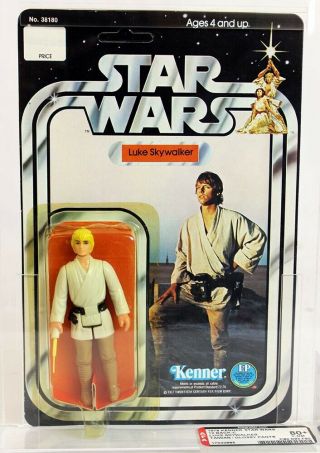 1978 Vintage Kenner Star Wars 12 Back - C Luke Skywalker / Tw Glossy Afa 80,  Nr