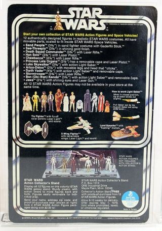 1978 Vintage Kenner Star Wars 12 Back - C Luke Skywalker / TW Glossy AFA 80,  NR 3