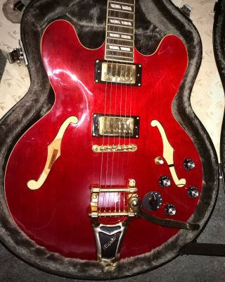 Epiphone ES 345 Red Stereo Varitone Bigsby Limited Ed Guitar Rare 2011 with Case 3