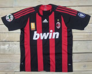 Rare Adidas Ac Milan Andrea Pirlo Champions League 2007 Champs Jersey Size M