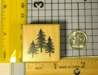 Pine Trees Psx Retired Rare Wm Rubber Stamp B - 2634 Christmas Holiday Forest