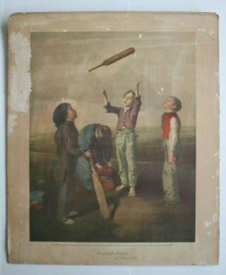 Tossing For Innings,  Robert James,  Ca.  1851,  Antique Print,  M.  C.  C.