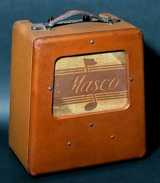 Rare Vintage 1949 1950 Masco Mu - 5 Amp,  1x8,  Harp Legend.  Shape