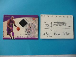 Vince Carter 2001 - 02 Fleer Name Of The Game Auto Jersey 038/100 Rare