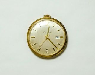 Swiss Made Caravelle Mechanical Wind Up Vintage Pocket Watch As - Is