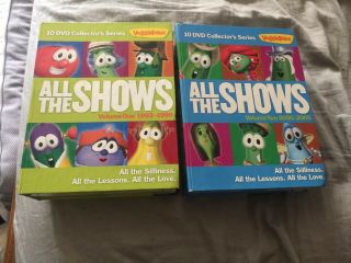 Rare Complete Series Veggie Tales All The Shows Volume 1 & 2 Dvd 1993 - 2005 Set