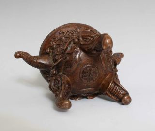 Perfect Antique Chinese Bronze Incense Burner carved Elephant Wu Bangzuo Marked 3