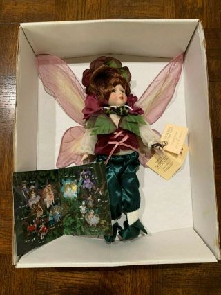 Rare Vtg 1985 Cindy Mcclure 12” Porcelain Fairy Doll Bobby Bugle
