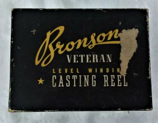 Vtg Collectible Bronson Veteran Casting Reel Box Only