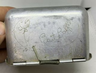 Vintage Boss " Bait Baffler " Aluminum Fishing Live Bait Box
