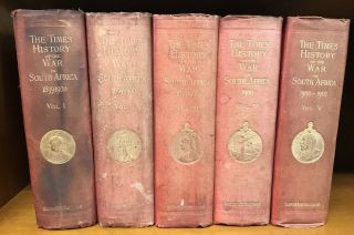 The Times History Of The War In South Africa,  1899 - 1900,  Vol 1 - 5 Hardback Rare