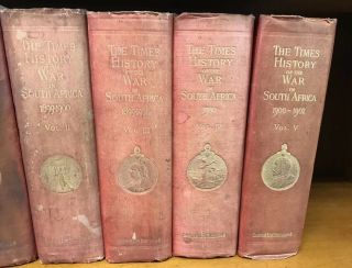 The Times History of the War in South Africa,  1899 - 1900,  Vol 1 - 5 Hardback RARE 3