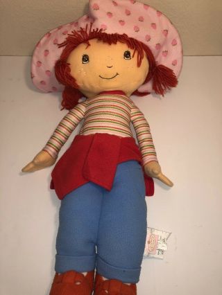 Jumbo Strawberry Shortcake Plush Stuffed Rag Doll Large 29 " Tall Vintage 2003