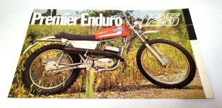 Vintage Beta Premier Enduro 125 Motorcycle Fold Out Sales Brochure