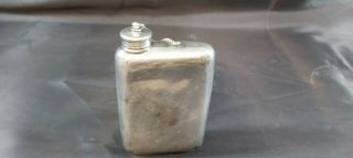 An Antique Silver Plated Hip Flask By William Hutton