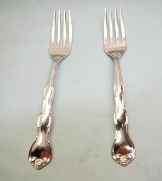 2 Rondo Sterling Silver Salad/dessert Forks - Elegant 1951 Gorham Fine