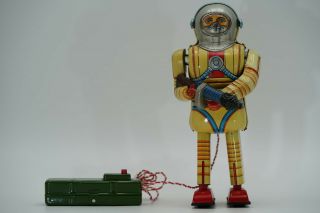 Rare Nomura Earth Man Spaceman Vintage Tin Robot 1950s Japan Robot Naito Shoten