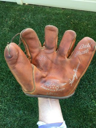 Awesome Early Old Antique 1950s Harvey Kuenn Vintage Baseball Glove Split Finger