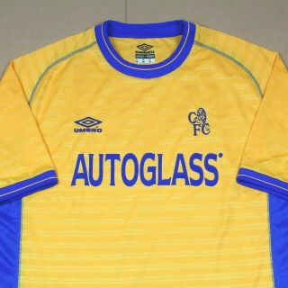 Chelsea 2000 2001 Away Shirt Rare Classic Autoglass Umbro (xxl)