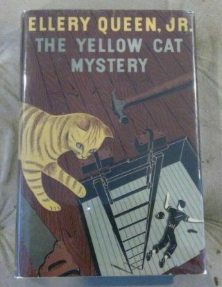 Ellery Queen Jr The Yellow Cat Mystery 1953 Hardcover Rare