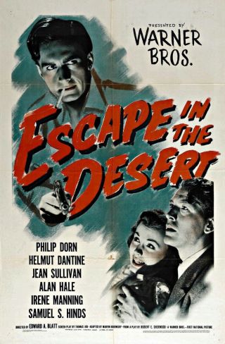 16mm Escape In The Desert - 1945.  Rare B/w Feature Film.