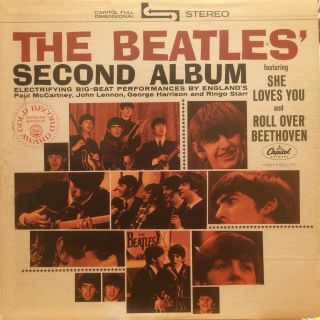 The Beatles Second Album Lp Capitol St - 2080 Rare Orig Orange Label Stereo Nm