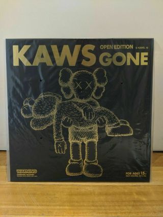 (2019) Kaws Gone Companion Bff Vinyl Figure Black On Hand - Ready To Ship
