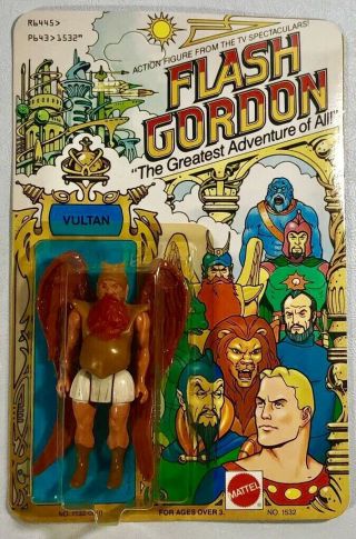 Mattel Flash Gordon Vultan (1532 - 0810) Action Figure 1979 Unpunched Rare Htf