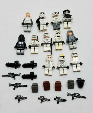 Lego Star Wars Minifigs Mini Figures Clone Wars Snow Stormtrooper Pilot Rifles