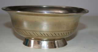 Antique / Vintage Heavy Duty Solid Cast Brass Bowl 3