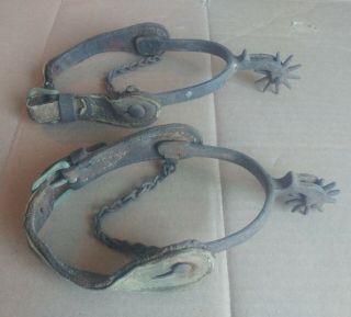 Antique Spurs Very Old With Straps Collector Worthy