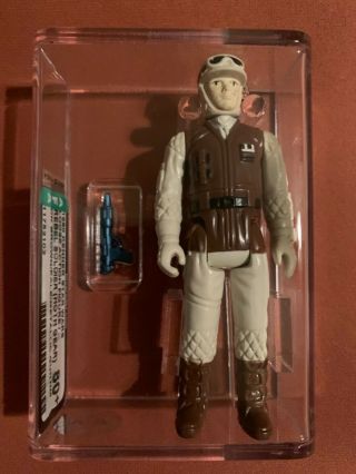 Star Wars 1980 Rebel Soldier Hoth Pbp Dark Brown Metallic Blaster Afa 80,