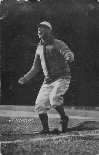 1908 Dietsche Hughie Jennings Detroit Tigers Postcard - Rare Name On Front