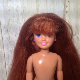 Vtg Barbie Whitney Doll Friend Of Stacie Little Sister Red Hair Nude For Ooak
